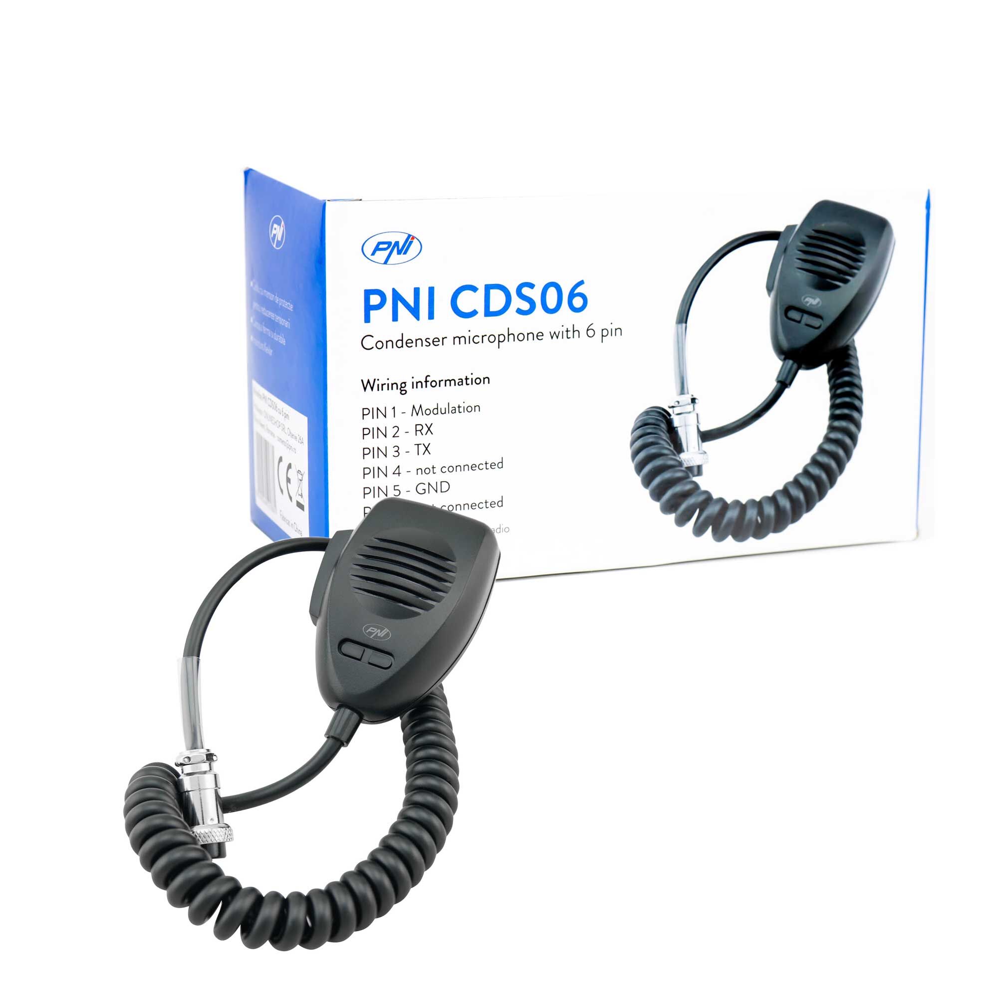 PNI CDS06 6-poliges Kondensatormikrofon für CB-Radiosender