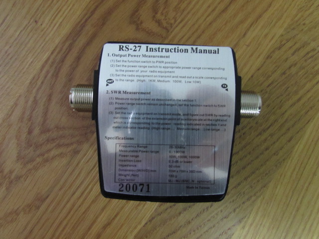 K-PO RS-27 Kompaktes SWR- und Wattmeter für das CB- und 10-Meter-Band - Bild 1