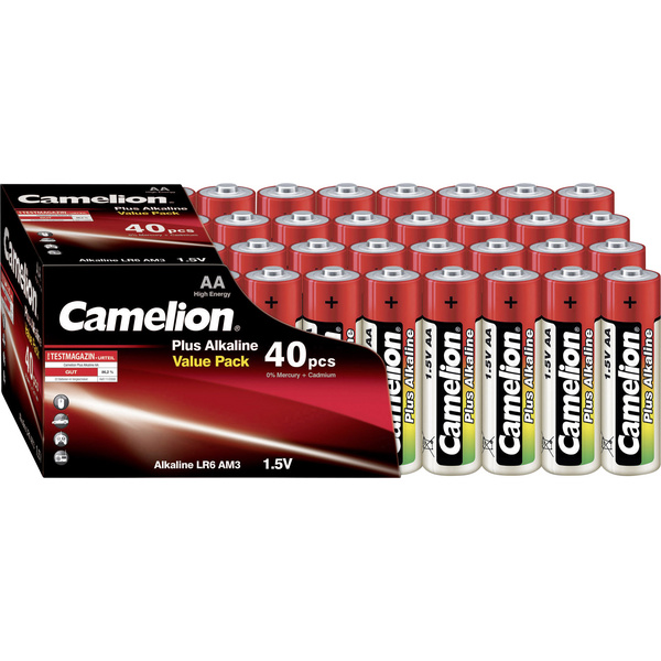 40 Stück Camelion Plus LR06 Mignon AA-Batterie 