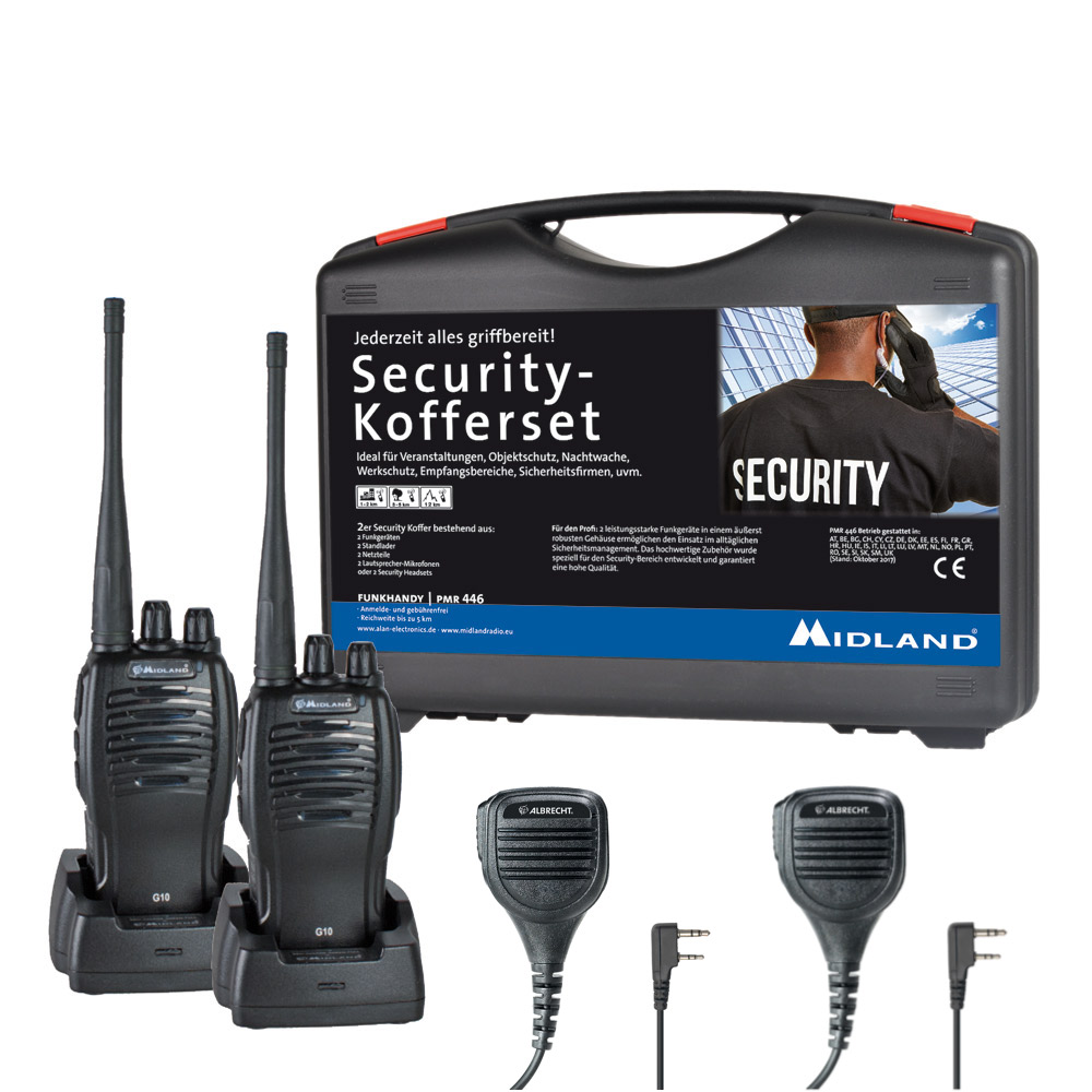 Midland G10 Pro PMR 2er Security-Kofferset